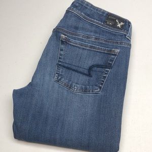 VINTAGE AMERICAN EAGLE KICK BOOT JEANS 8/29x30 😊